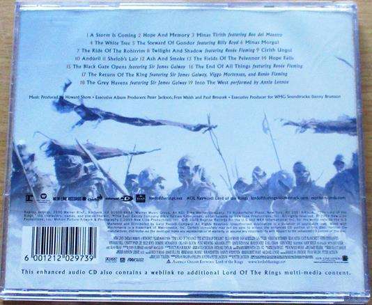 LORD OF THE RINGS The Return of the King O.S.T. CD [Vx7]