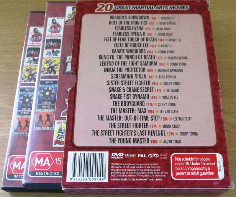 20 GREAT MARTIAL ARTS MOVIES DVD BOX SET [Box Set Shelf]