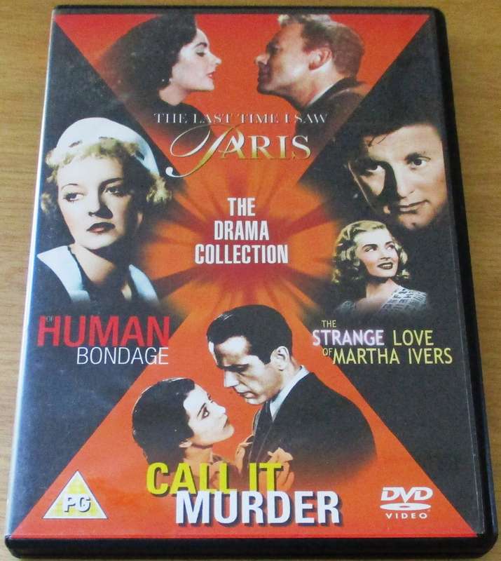 THE LAST TIME I SAW PARIS+HUMAN BONDAGE+THE STRANGE LOVE MARTHA IVERS+CALL IT MURDER [Box Set Shelf]