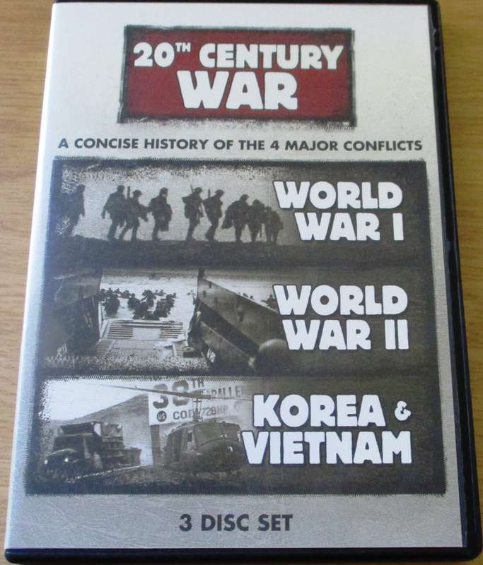 20th CENTURY WAR WORLD WAR 1 + 2 + KOREAN & VIETNAM WAR 3xDVD BOX SET [Box Set Shelf]