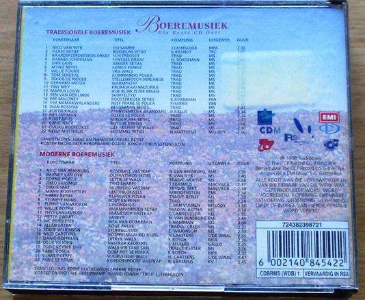 BOEREMUSIEK Die Best CD Ooit 2xCD [Vx7]