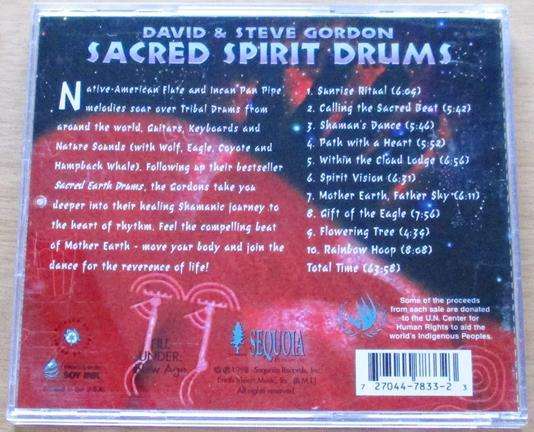 SACRED SPIRIT DRUMS David & Steve Gordon CD [Vx7]