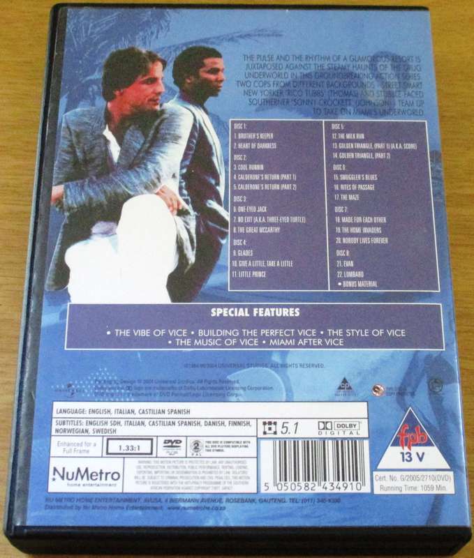 MIAMI VICE Season 1 8xDVD [Box Set Shelf]