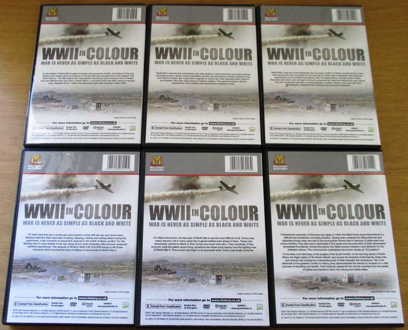 HISTORY CHANNEL: WORLD WAR II IN COLOUR VOLUME 1 - 6 DVD [Box Set Shelf]