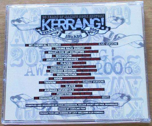 KERRANG AWARDS 2006 CD [Vx7]