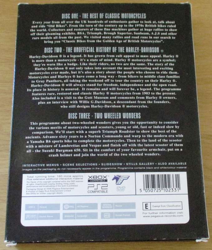 TWO WHEELED WONDERS Motorcycles and Scooters 3xDVD [Box Set Shelf]