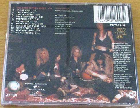 GUNS N ROSES Appetite for Destruction South African Release CD