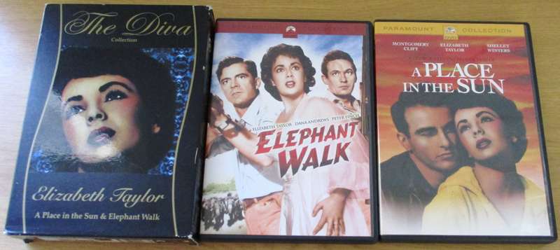 THE DIVA COLLECTION Elizabeth Taylor / A Place in the Sun + Elephant Walk DVD [Box Set Shelf]
