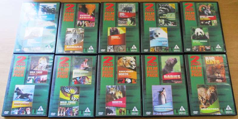 WHOLESALE LOT OF 10 Animal / Countries / Geography 10xDVDS [Box Set Shelf]