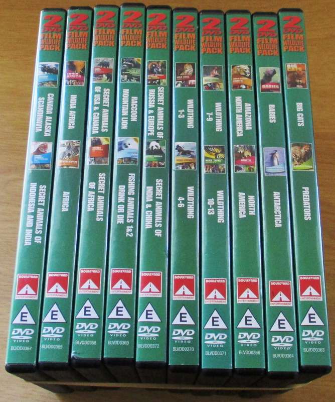 WHOLESALE LOT OF 10 Animal / Countries / Geography 10xDVDS [Box Set Shelf]