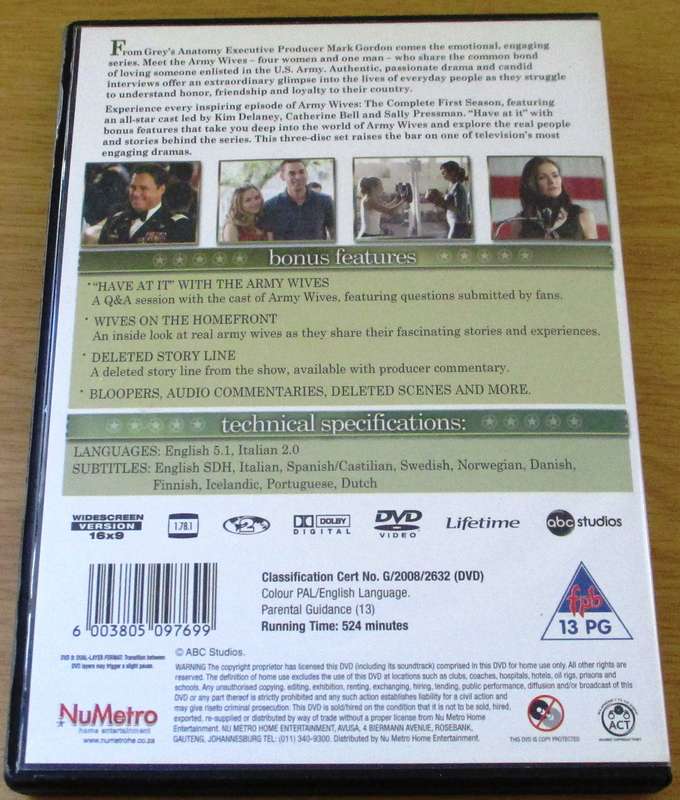 ARMY WIVES 2xDVD [Box Set Shelf]