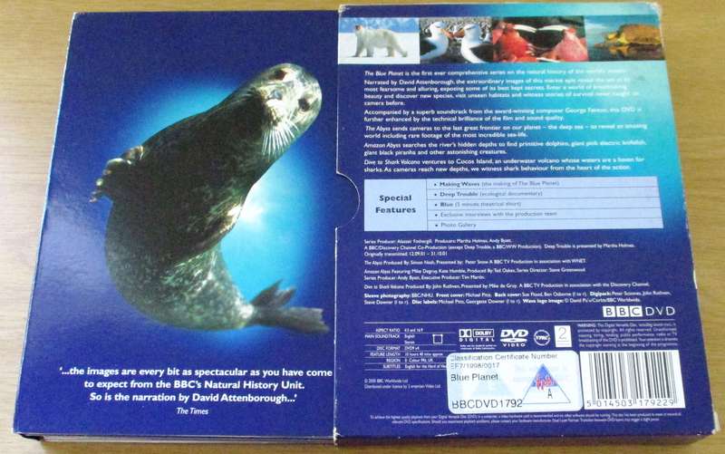 THE BLUE PLANET 4xDVD [Box Set Shelf]