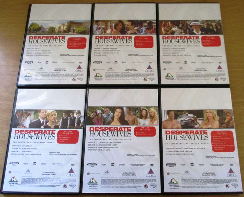 DESPERATE HOUSEWIVES The Complete First Season Episodes 1 - 23 6xDVD [Box Set Shelf]