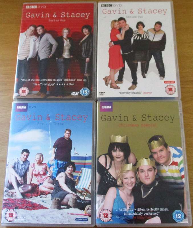 GAVIN & STACEY Series 1 - 3 + Christmas Special 4xDVD [Box Set Shelf]