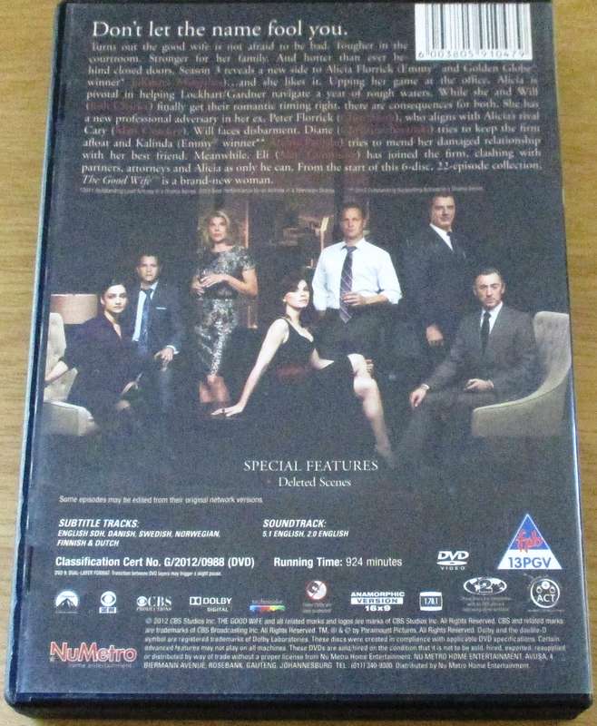 THE GOOD WIFE The Third Season  6xDVD [Box Set Shelf]