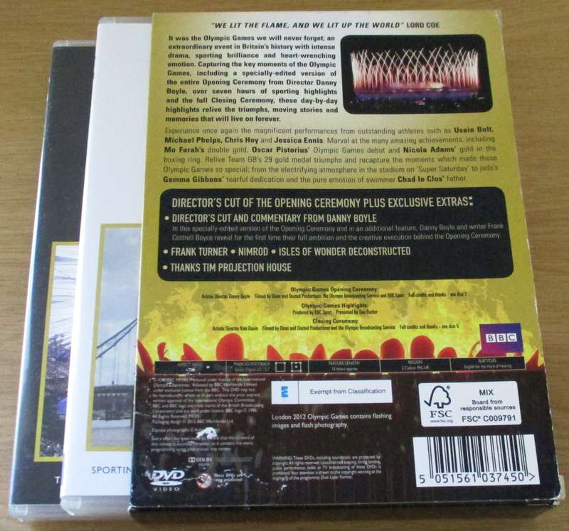 BBC LONDON 2012 OLYMPIC GAMES 5xDVD [Box Set Shelf]