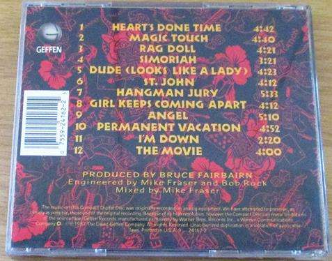 AEROSMITH Permanent Vacation CD