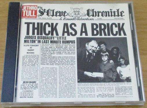 JETHRO TULL Thick as a Brick CD