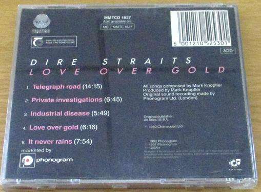 DIRE STRAITS Love Over Gold CD