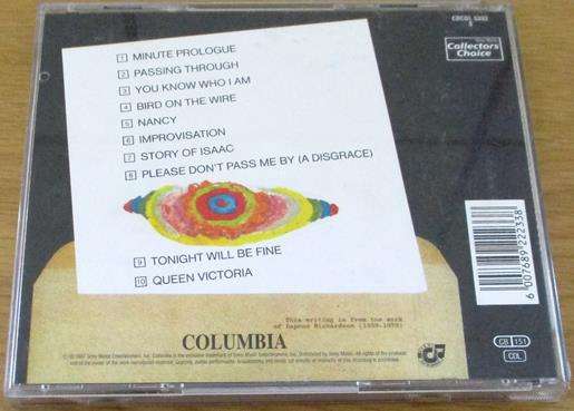 LEONARD COHEN Live Songs CD