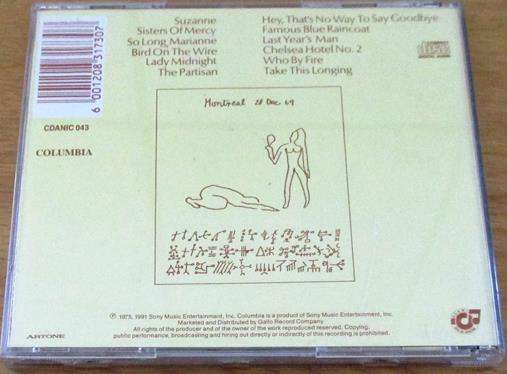 LEONARD COHEN Greatest Hits CD