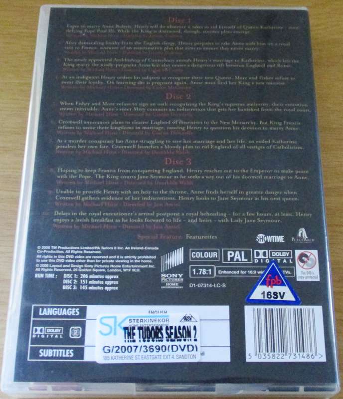 TUDORS The Complete Second Season 3xDVD [Box Set Shelf]