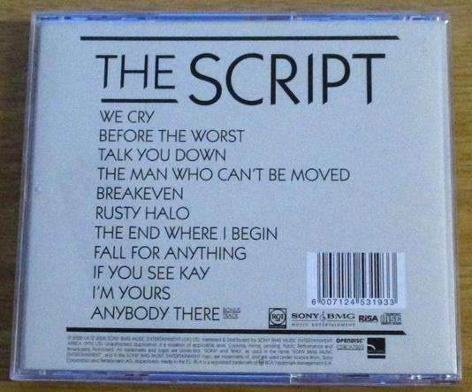 THE SCRIPT The Script CD [Gx34]