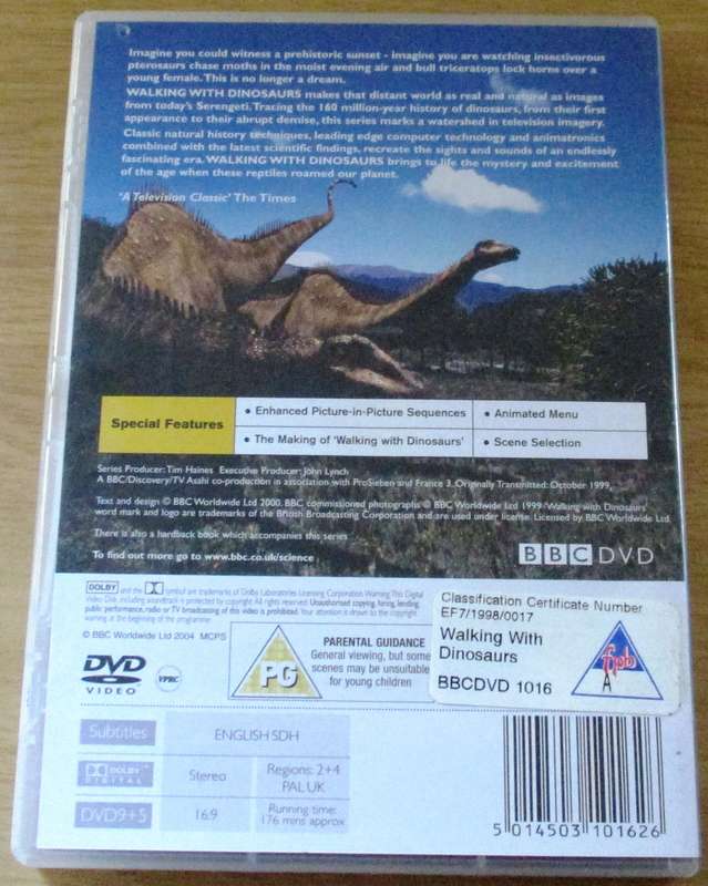 BBC WALKING WITH DINOSAURS 2xDVD [Box Set Shelf]