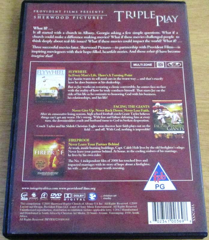 FIREPROOF + FACING THE GIANTS + FLYWHEEL 3xDVD [Box Set Shelf]