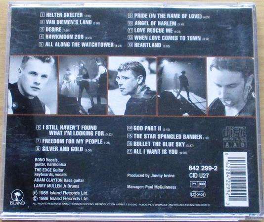 U2 Rattle and Hum CD [Gx35]