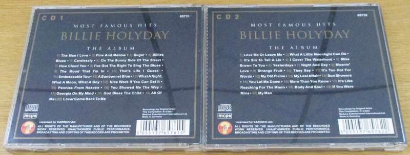 BILLIE HOLIDAY Most Famous Hits The Album 2xCD [classical box 4]