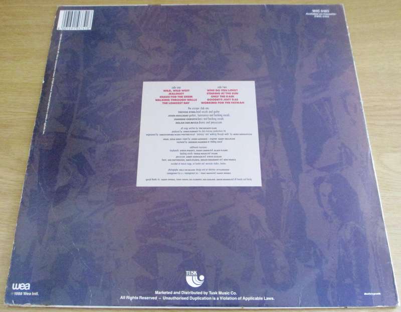 ESCAPE CLUB Wild Wild West South African Pressing LP VINYL Record