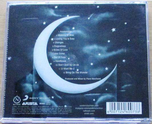 SARAH McLACHLAN Laws of Illusion CD [Gx36]