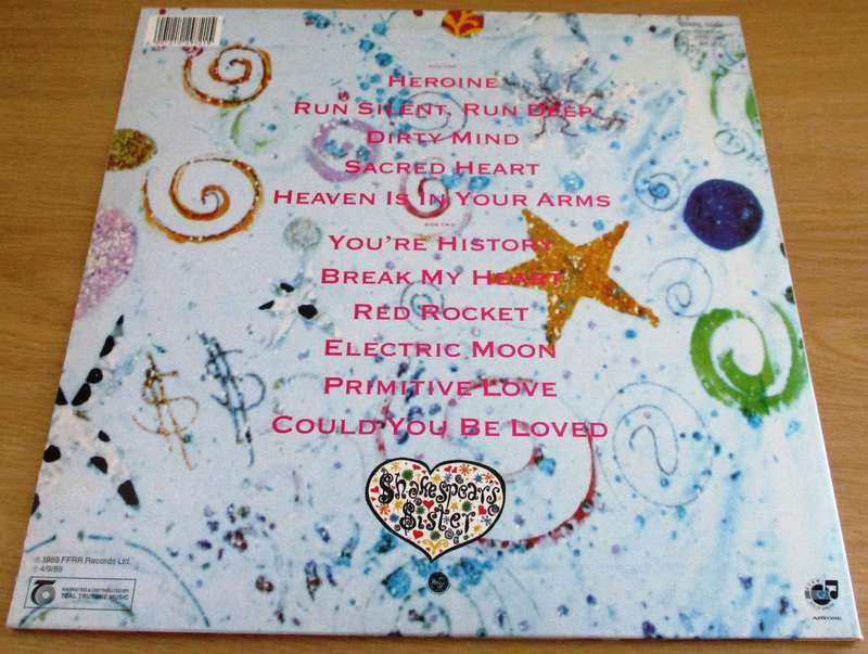 SHAKESPEAR'S SISTER Sacred Heart South African Pressing LP VINYL Record [gatefold cover]