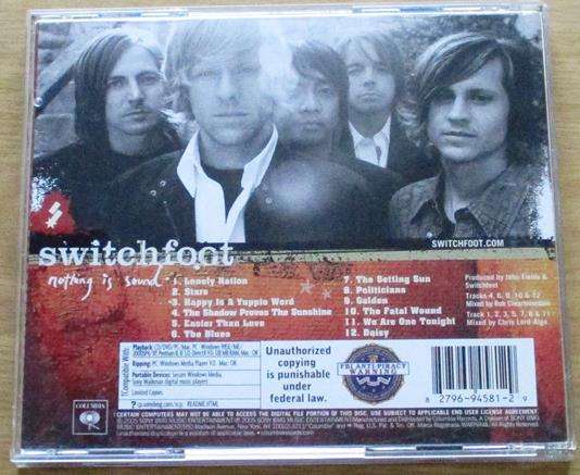 SWITCHFOOT Nothing is Sound CD [Gx36]