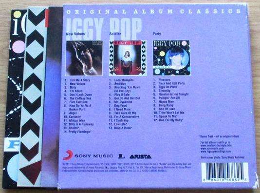 IGGY POP New Values / Soldier / Party 3xCD Box Set CD [Gx35]