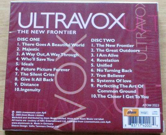 ULTRAVOX The New Frontier 2xCD