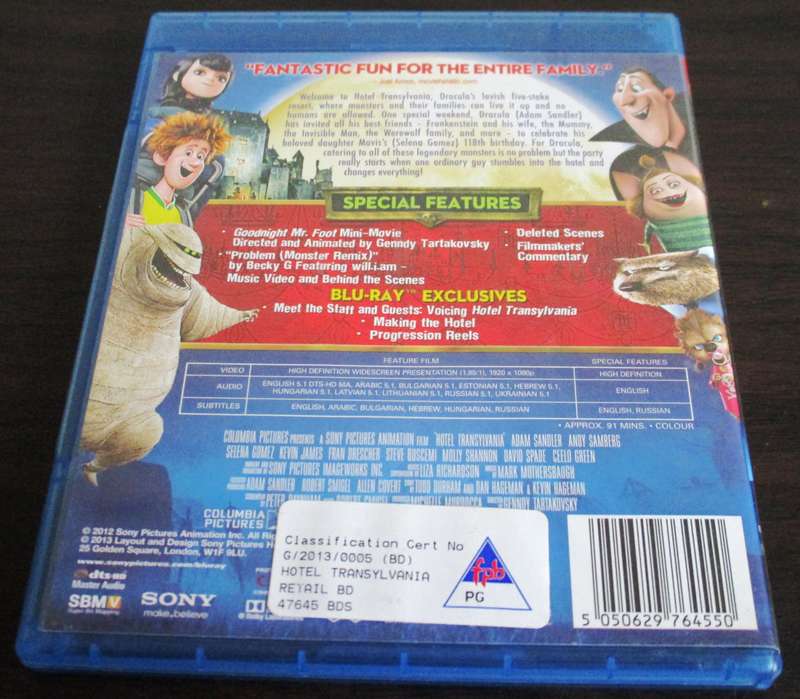 HOTEL TRANSYLVANIA BLU RAY [BLU RAY SHELF]