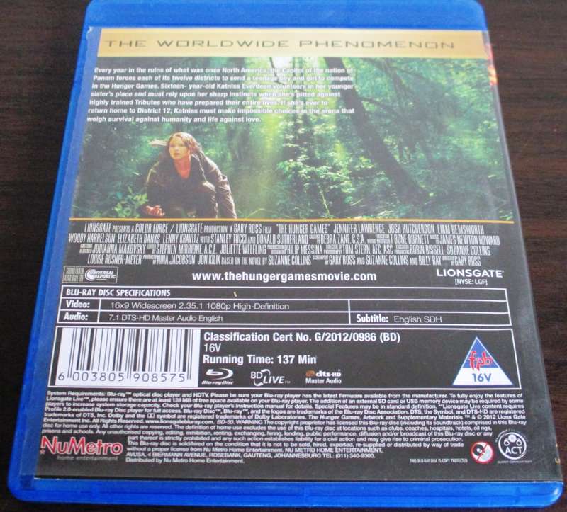 THE HUNGER GAMES BLU RAY [BLU RAY SHELF]
