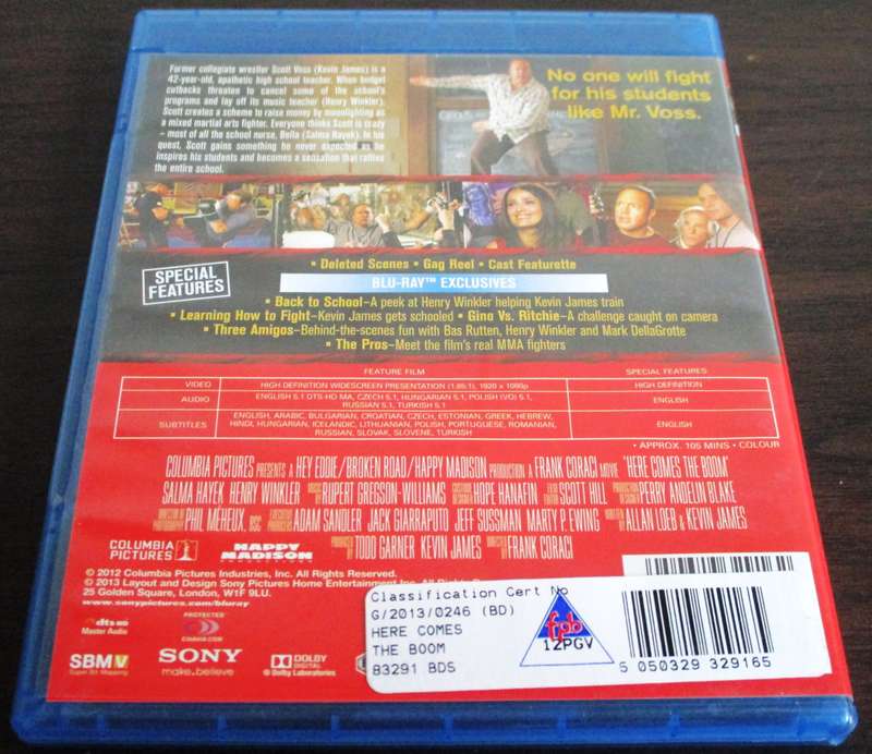 HERE COMES THE BOOM BLU RAY Kevin James [BLU RAY SHELF]