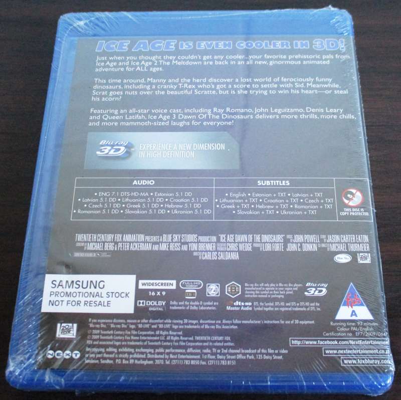 ICE AGE 3 Dawn of the Dinosaurs 3D BLU RAY [BLU RAY SHELF]