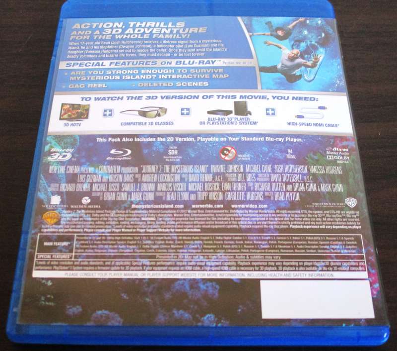 JOURNEY 2 MYSTERIOUS ISLAND BLU RAY 3D [BLU RAY SHELF]