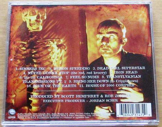 ROB ZOMBIE The Sinister Urge CD [Gx35]