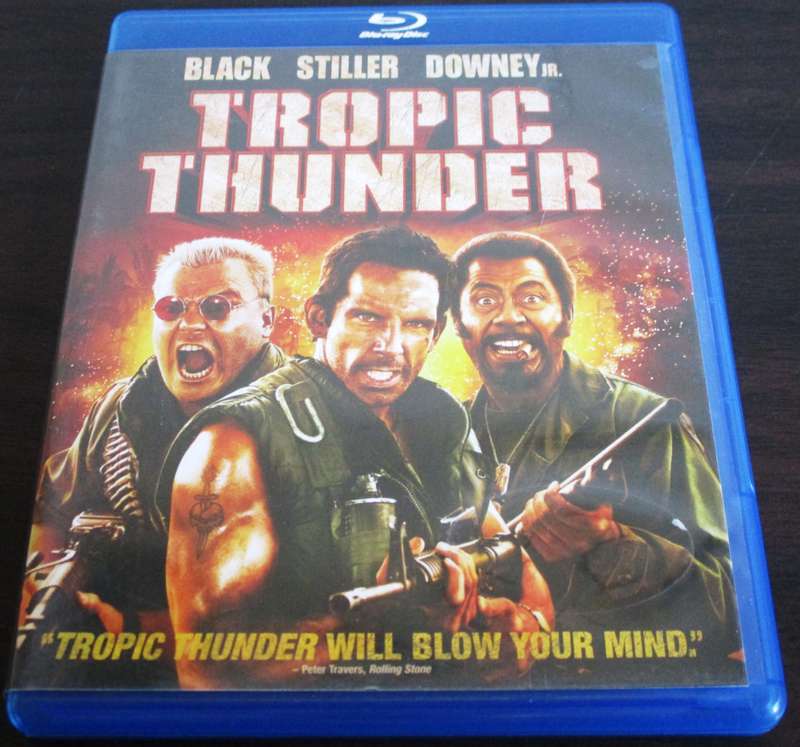 TROPIC THUNDER BLU RAY Jet Black Ben Stiller Robert Downey Jr. [BLU RAY SHELF]