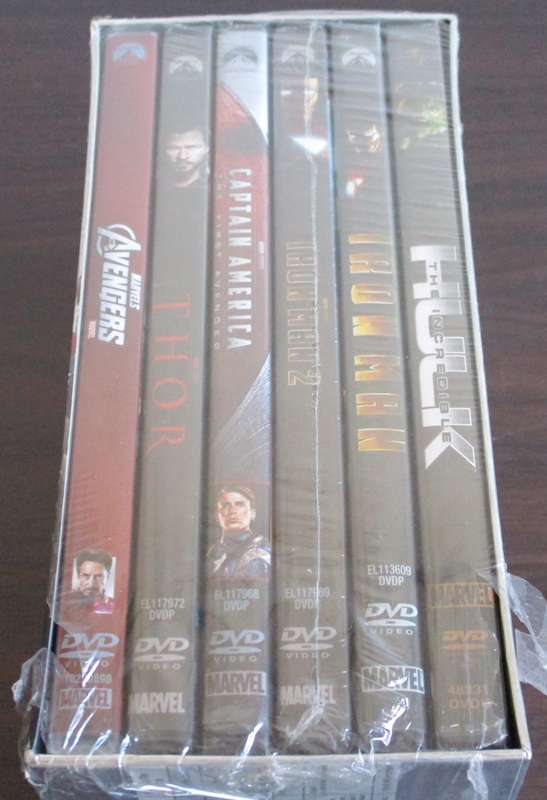 MARVEL'S AVENGERS 6 MOVIE COLLECTION DVD BOXSET [BB BOTTOM WHITE SHELF]