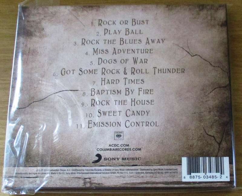 AC/DC Rock or Bust IMPORT Digipak CD [main stock room] lenticular cover