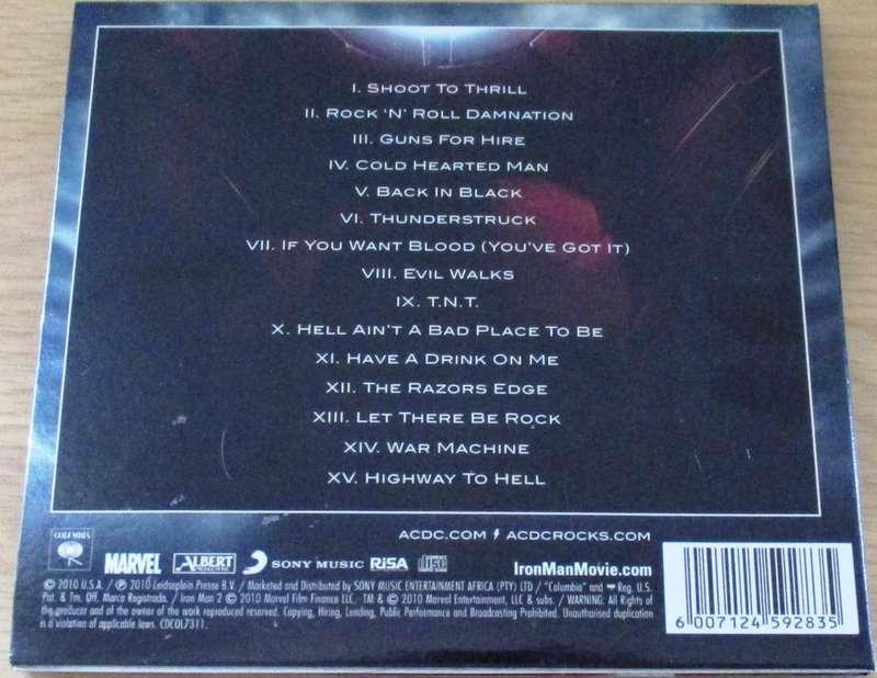 AC/DC Iron Man 2 South African release Digipak CD [main stock room]