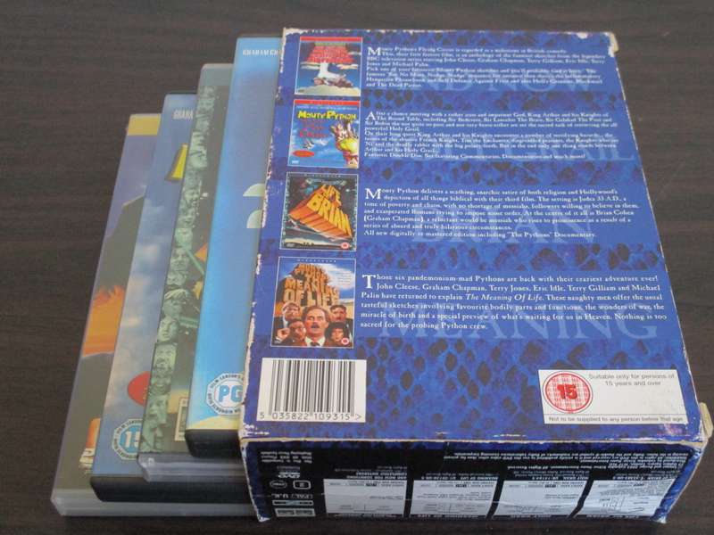 MONTY PYTHON'S THE MOVIES 4xDVD BOXSET [BB BOTTOM WHITE SHELF]