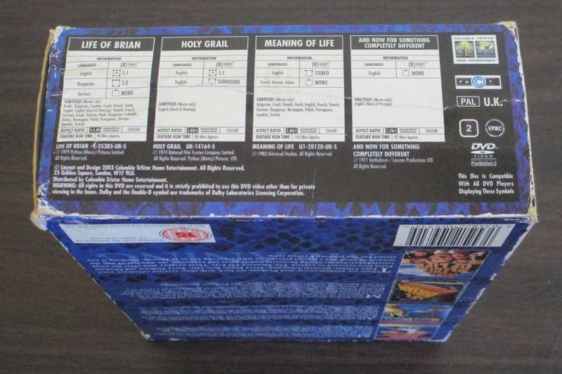 MONTY PYTHON'S THE MOVIES 4xDVD BOXSET [BB BOTTOM WHITE SHELF]