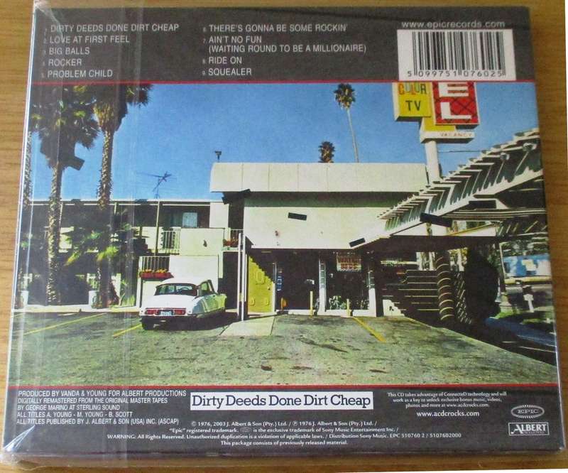 AC/DC Dirty Deeds Done Dirt Cheap IMPORT Digipak CD [main stock room]